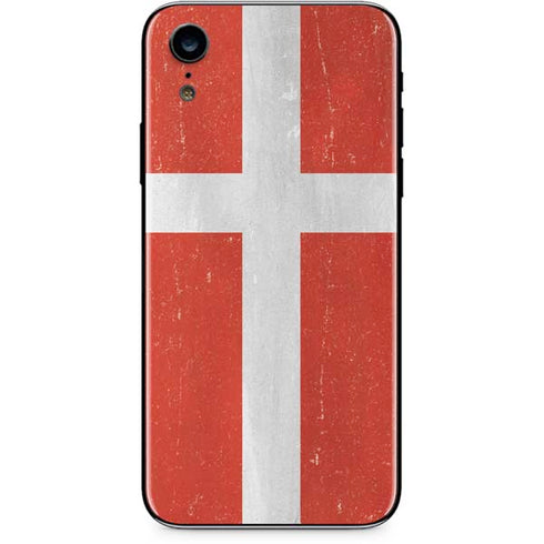 Denmark Flag Distressed iPhone XR Skin